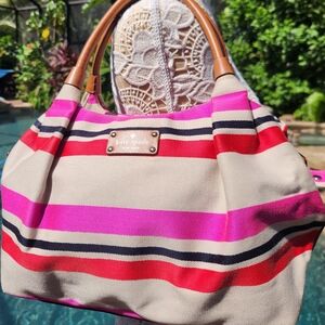 Kate Spade Stevie Oak Island Colorful Striped bag!
